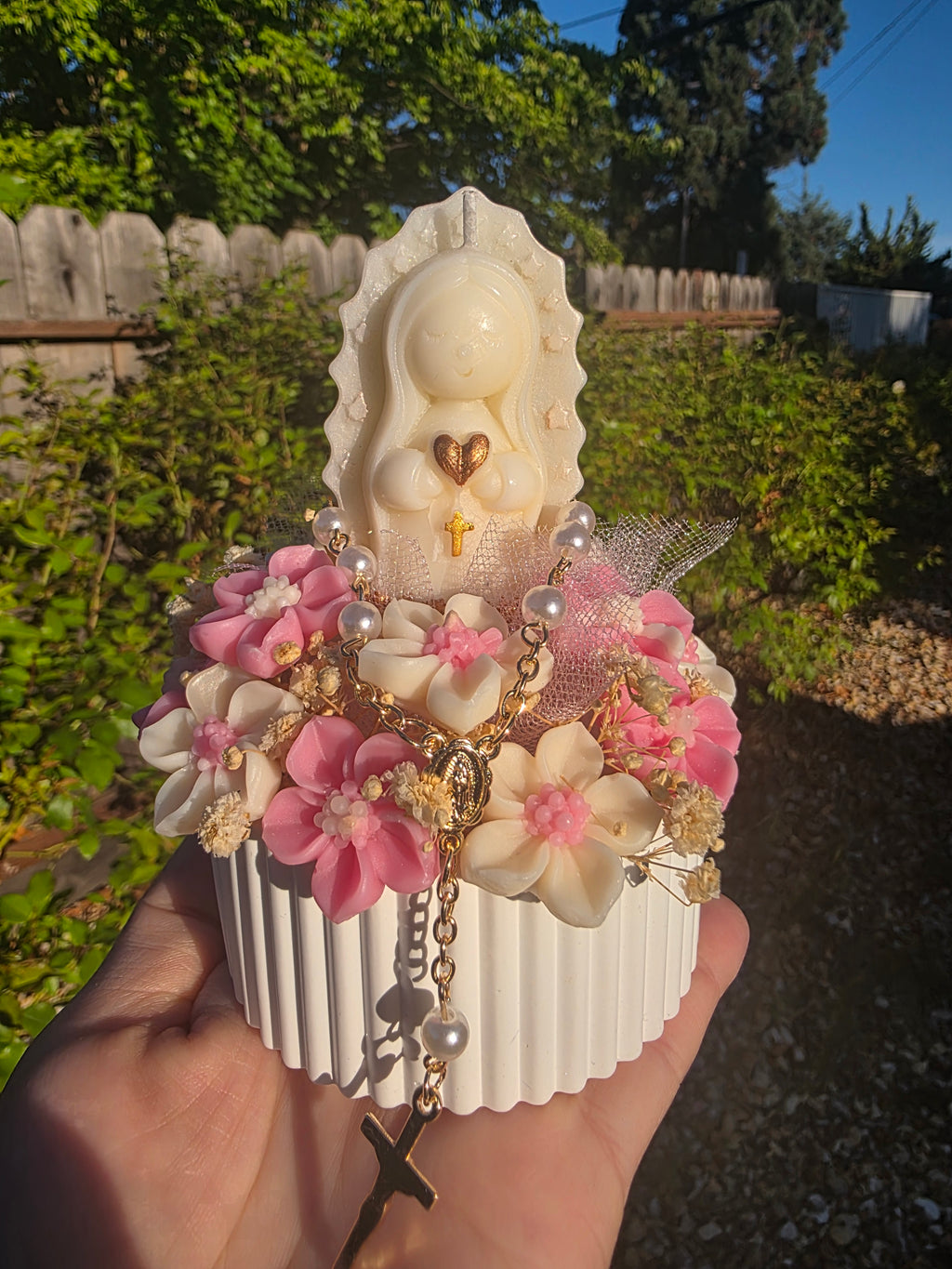 ( Set x 12 ) mini bouquet con virgen