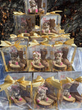 (Set x12)Teddy bear and cowboy boot