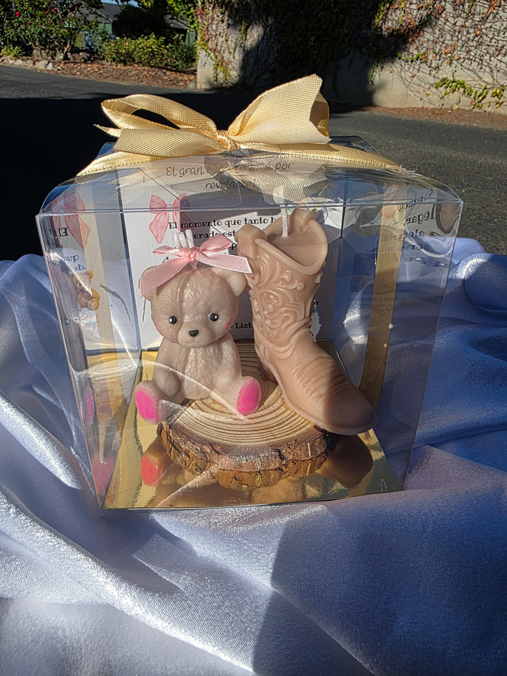 (Set x12)Teddy bear and cowboy boot