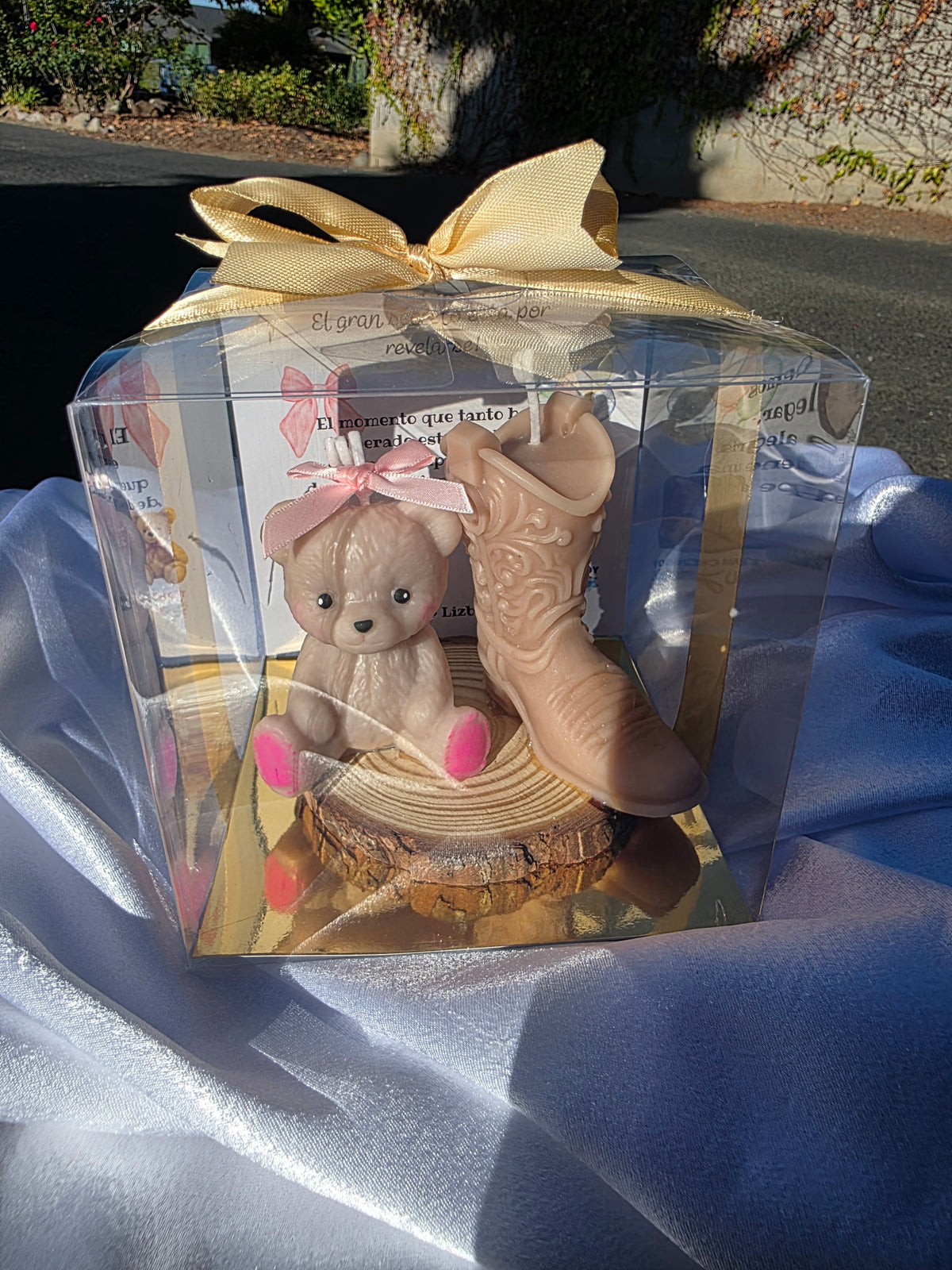 (Set x12)Teddy bear and cowboy boot