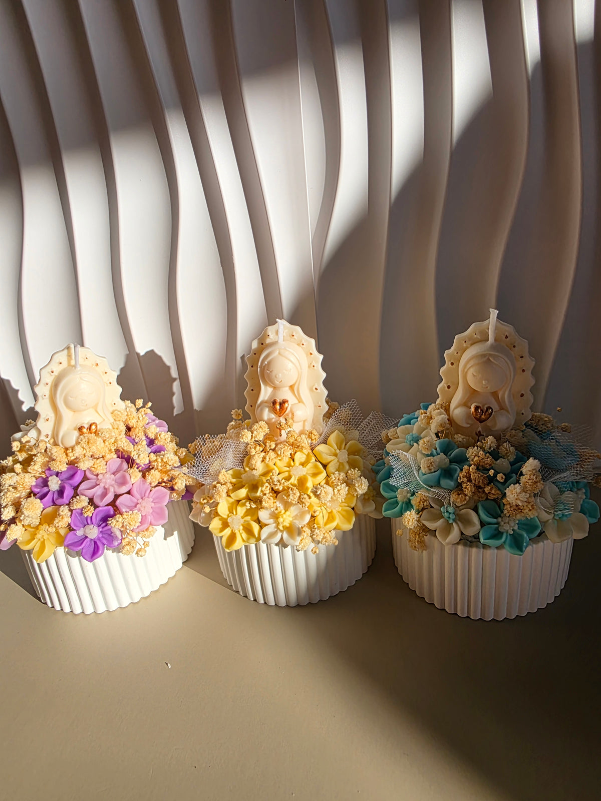 ( Set x 12 ) mini bouquet con virgen